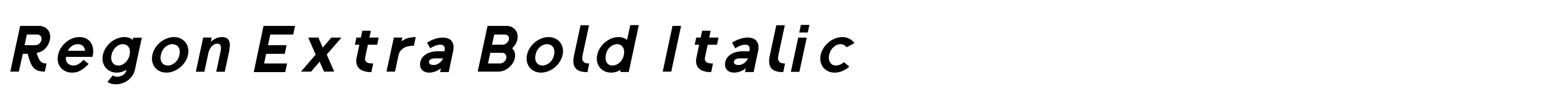 Regon Extra Bold Italic